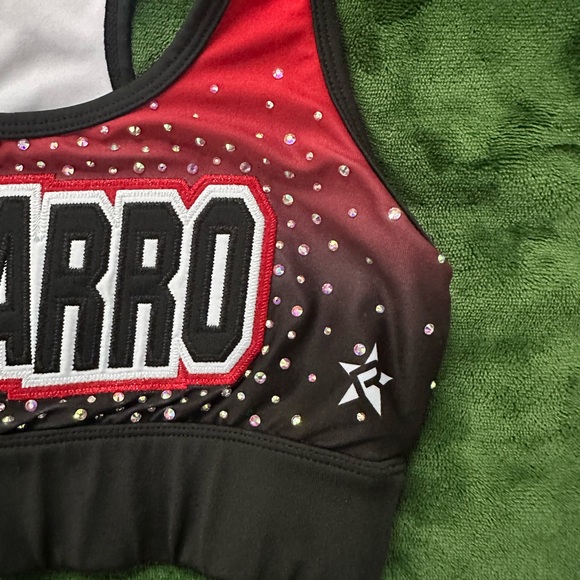 Navarro Cheer Sports Bra - Red and Black - Picture 2 of 4